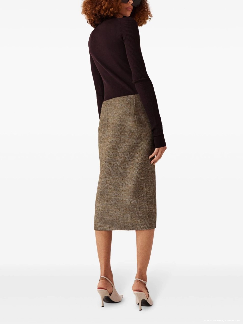 Affordable side-slit tweed McCartney Stella Women skirt midi 0824